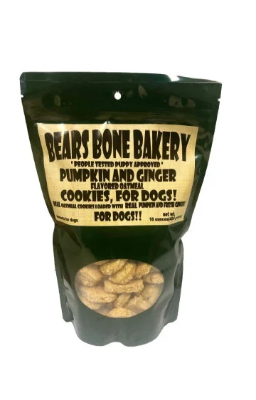 Bears Bones Bakery Pumpkin & Ginger Flavored Oatmeal Cookies