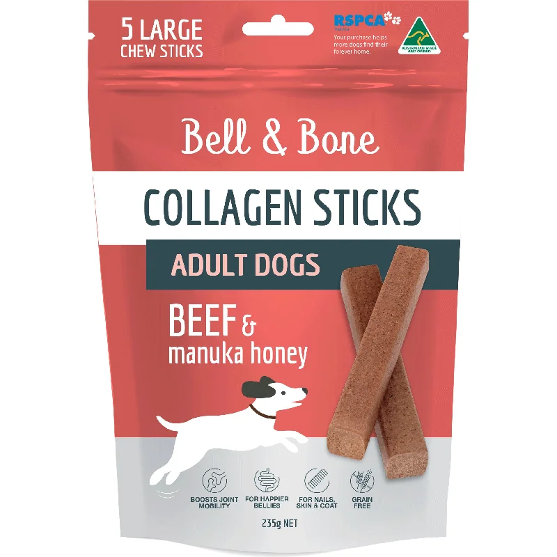 Bell and Bone Collagen Sticks Beef and Manuka Honey for Adult Dogs 235g