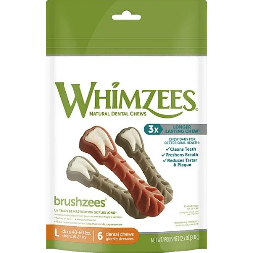 Brushzees Daily Large All Natural Daily Dental Treat for Dogs - Whimzees®