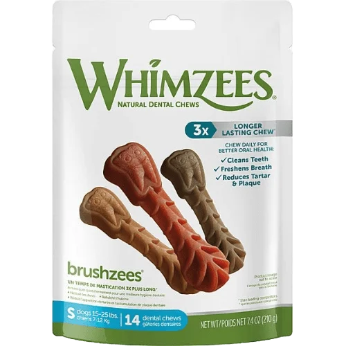 Brushzees Daily Small All Natural Daily Dental Treat for Dogs - Whimzees®