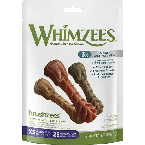 Brushzees Daily XSmall All Natural Daily Dental Treat for Dogs - Whimzees®