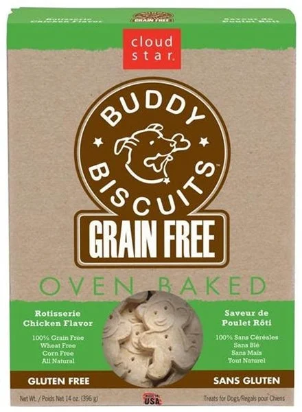 Cloud Star Buddy Biscuits Grain Free Oven Baked Roasted Chicken Dog Treats