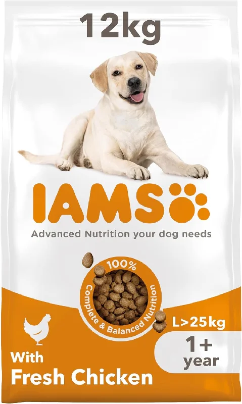 Complete Dry Dog Food for Adult 1+ Large Breeds with Chicken 12 Kg