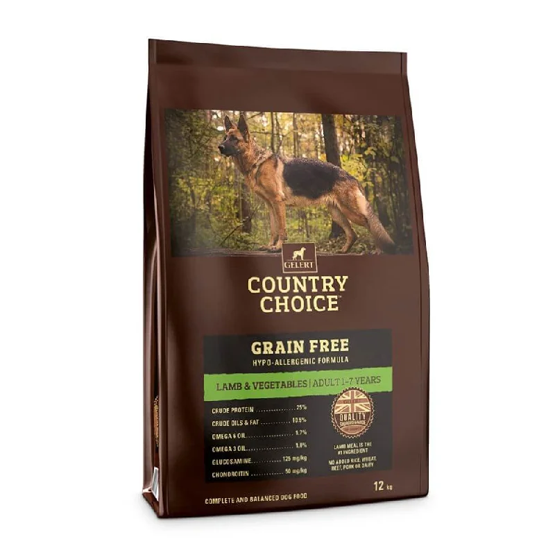 Gelert Country Choice Grain Free Lamb & Vegetable Dog Food 12kg