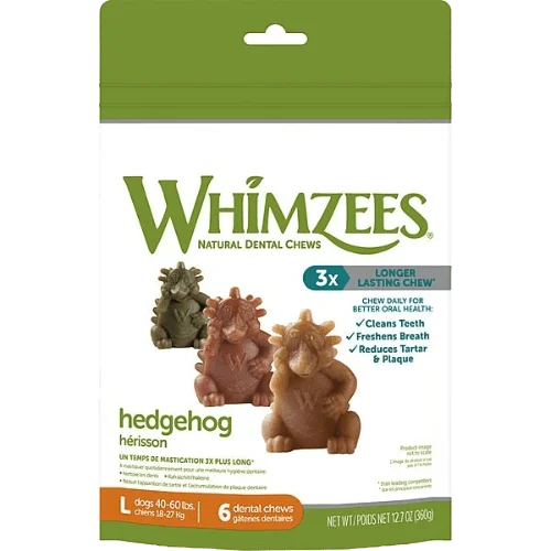 Hedgehog Large All Natural Daily Dental Treat for Dogs - Whimzees®