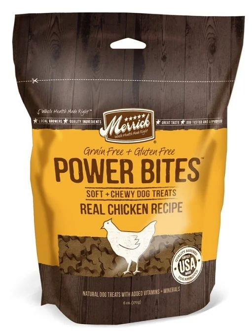 Merrick Power Bites Grain Free Chicken Recipe Dog Treats