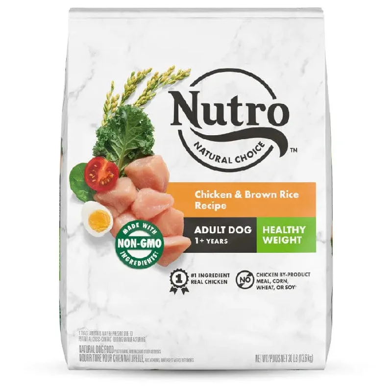 Nutro Products Natural Choice Healthy Weight Adult Dry Dog Food Chicken & Brown Rice, 30 lb