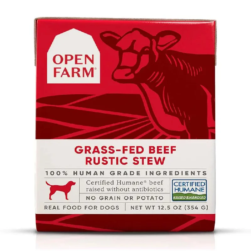 Open Farm® Grass-Fed Beef Rustic Stew Wet Dog Food 12.5oz case of 12