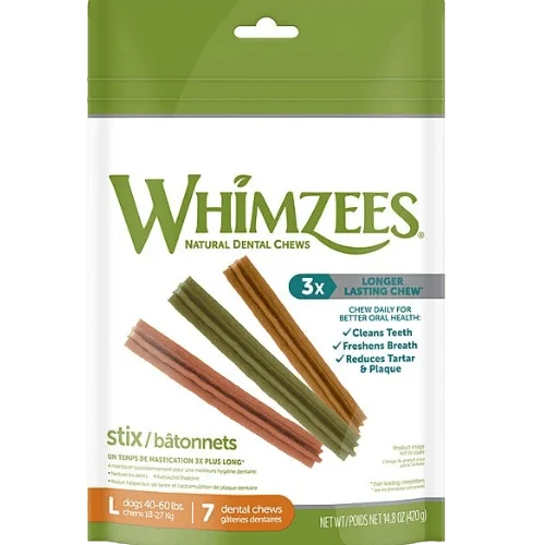 Stix Large All Natural Daily Dental Treat for Dogs - Whimzees®