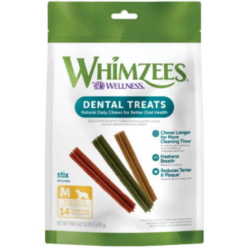 Stix Medium All Natural Daily Dental Treat for Dogs - Whimzees®