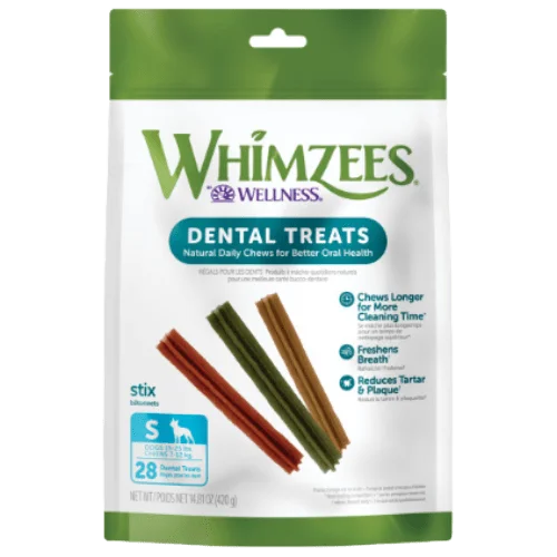 Stix Small All Natural Daily Dental Treat for Dogs - Whimzees®