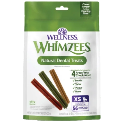 Stix XS All Natural Daily Dental Treat for Dogs 56PK - Whimzees®