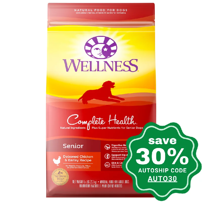 Wellness - Complete Health - Dry Dog Food - Senior Deboned Chicken & Barley - 15LB