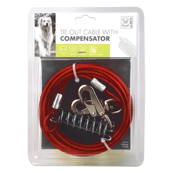 M-PETS Dog Tie Out Cable with Compensator