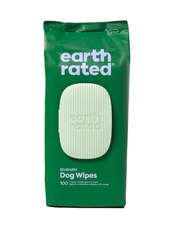 Earth Rated USDA Certified Biobased Lavender Scented Grooming Wipes for Dogs and Cats