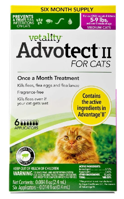 Vetality Advotect II Monthly Topical Flea and Tick Treatment for Large Cats