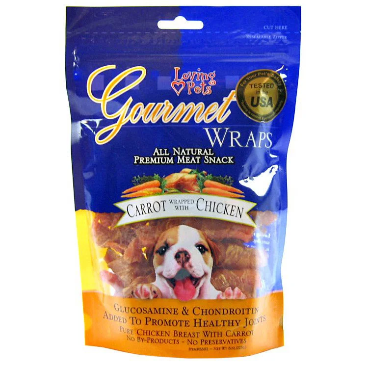 Loving Pets Gourmet Wraps Carrot & Chicken Dog Treats