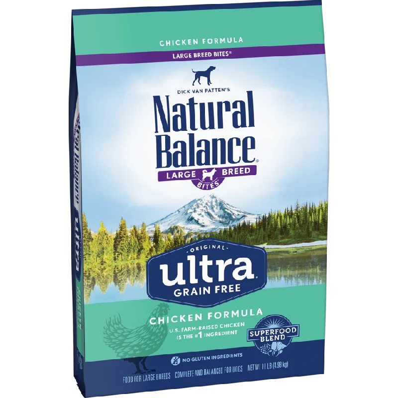 Natural Balance Original Ultra Grain Free Large Breed Bites Chicken Formula Dry Dog Food