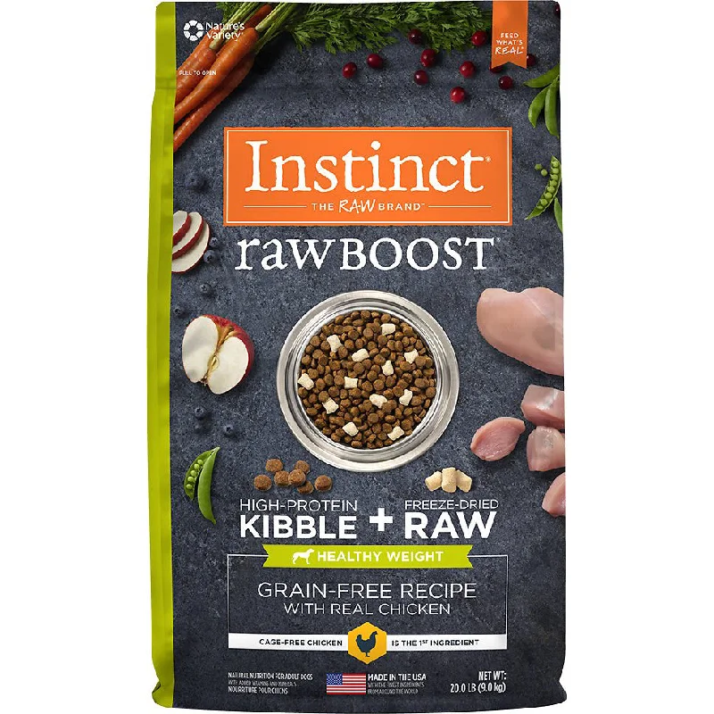 Nature's Variety Instinct Raw Boost Healthy Weight Adult Grain Free Recipe with Real Chicken Natural Dry Dog Food