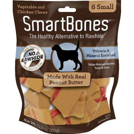 SmartBones Small Rawhide-Free Peanut Butter Dog Treats