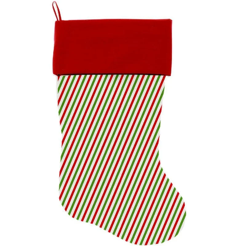 Christmas Pinstripes Christmas Stocking