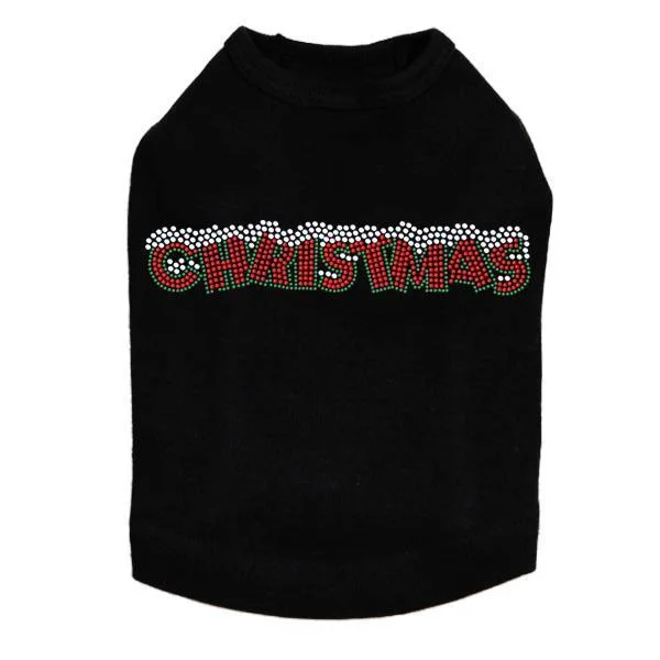 Christmas Rhinestone Dog Tank