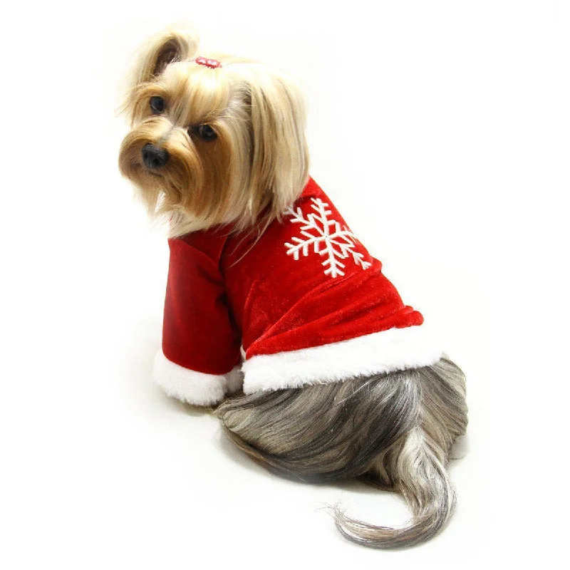 Christmas Velour Holiday Dog Shirt Large