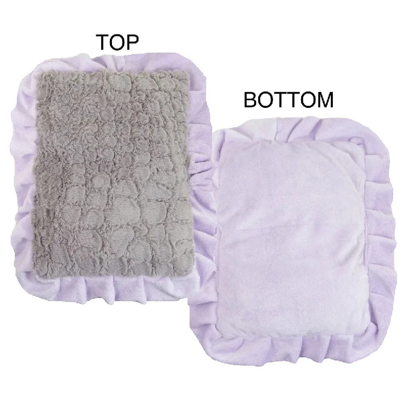 Dog Crate Pad Lilac/Serenity Grey/Lilac Ruffle