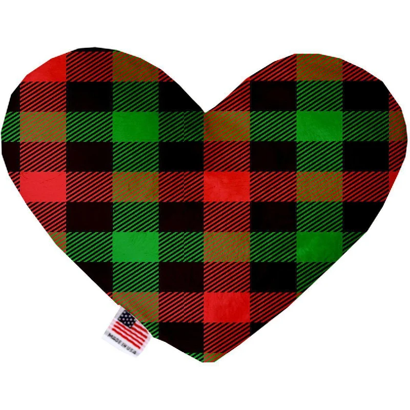 Heart Dog Toy Christmas Plaid