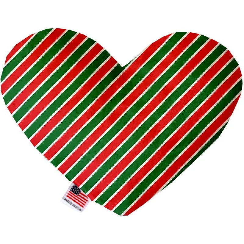 Heart Dog Toy Christmas Stripes