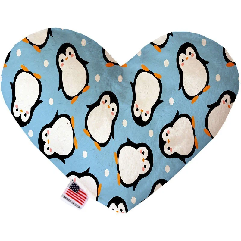 Heart Dog Toy Stuffing Free Penguins In Blue