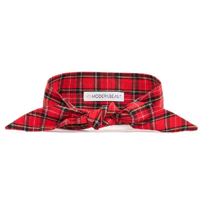 Holiday Dog Bandana Necktie Red Plaid