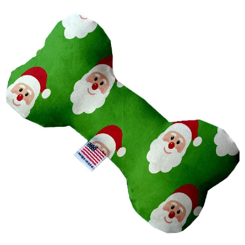 Plush Bone Dog Toy Smiling Santa