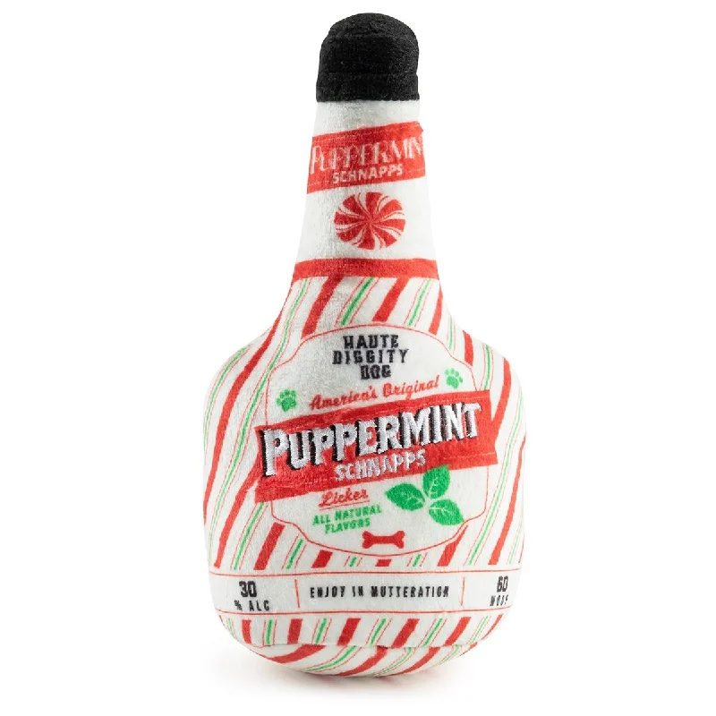 Puppermint Schnapps Christmas Bottle Dog Toy