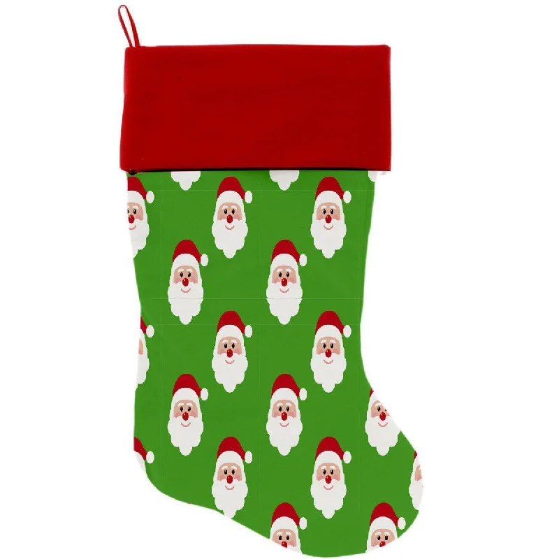 Smiling Santa Christmas Stocking