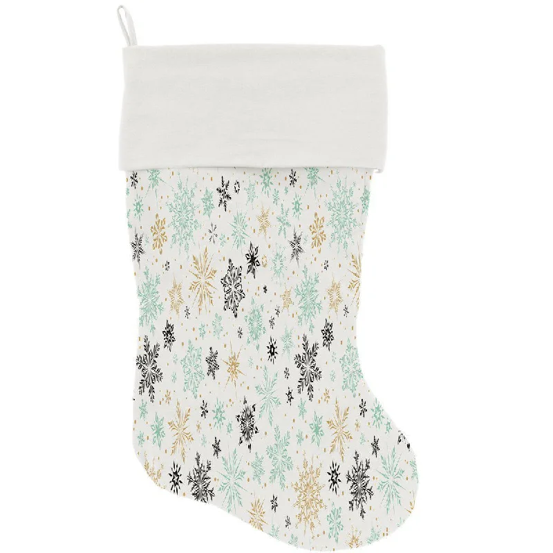 Vintage Snowflakes Christmas Stocking